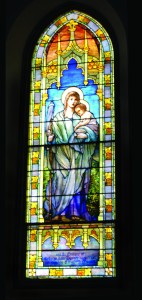 The Virgin Mary holding the Christ Child Sanctuary Window